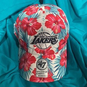 🏀Los Angeles Lakers Sharon Floral '47 Brand Clean Up Women's Adjustable🌺
